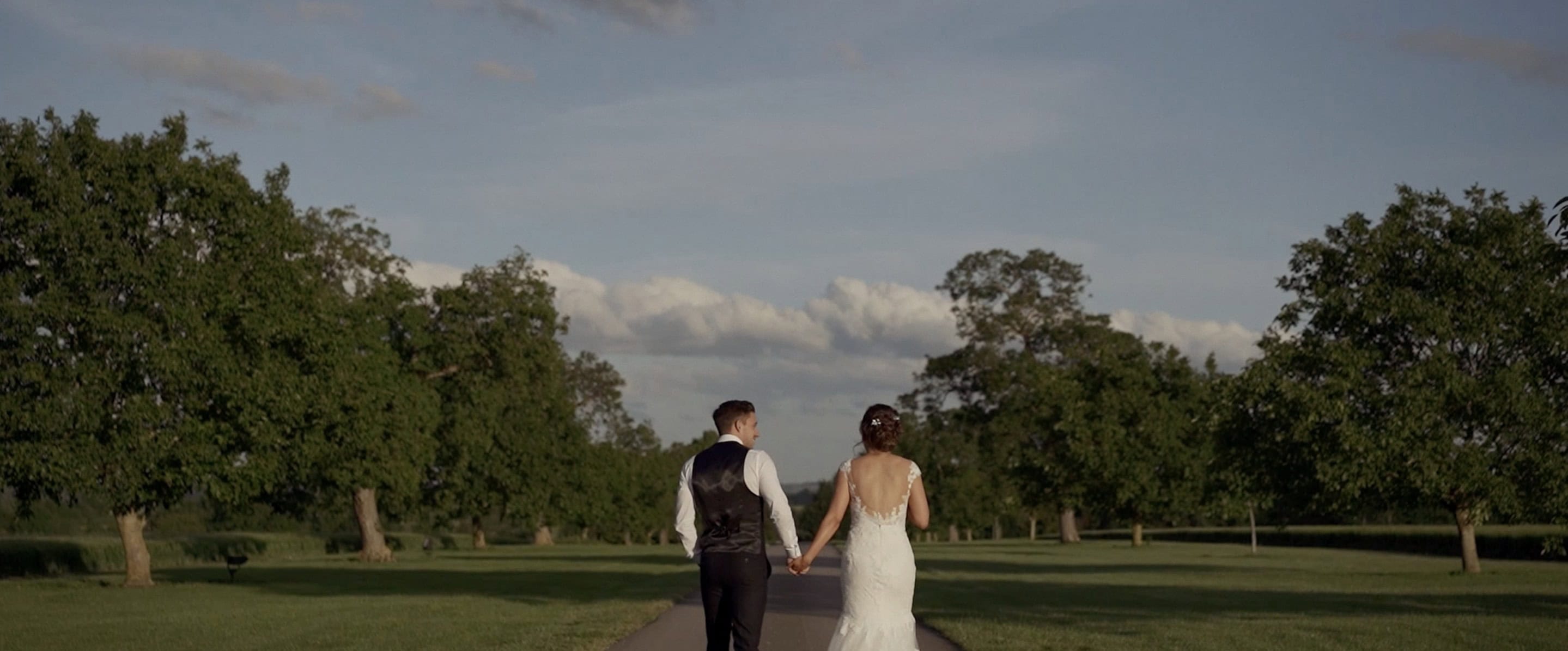 Cinematic wedding moment