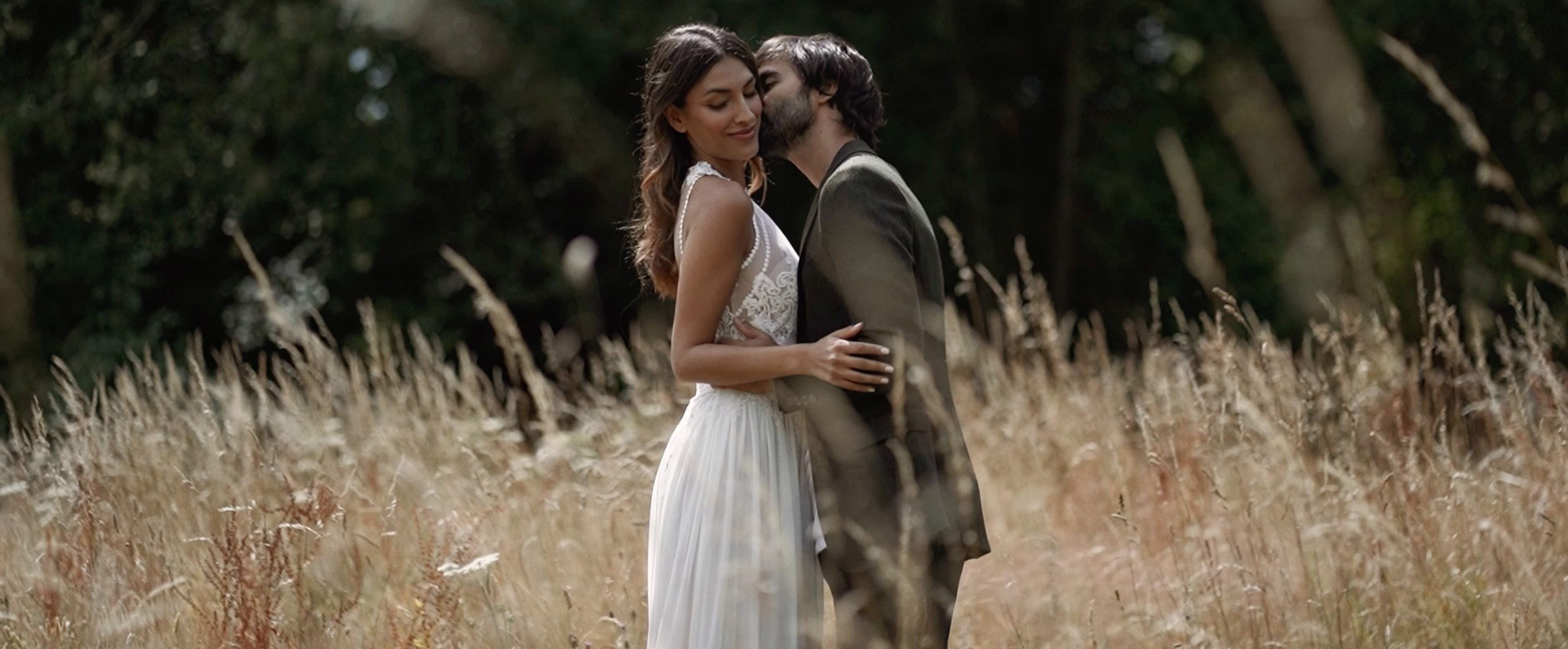 Wedding photographer and videographer working together