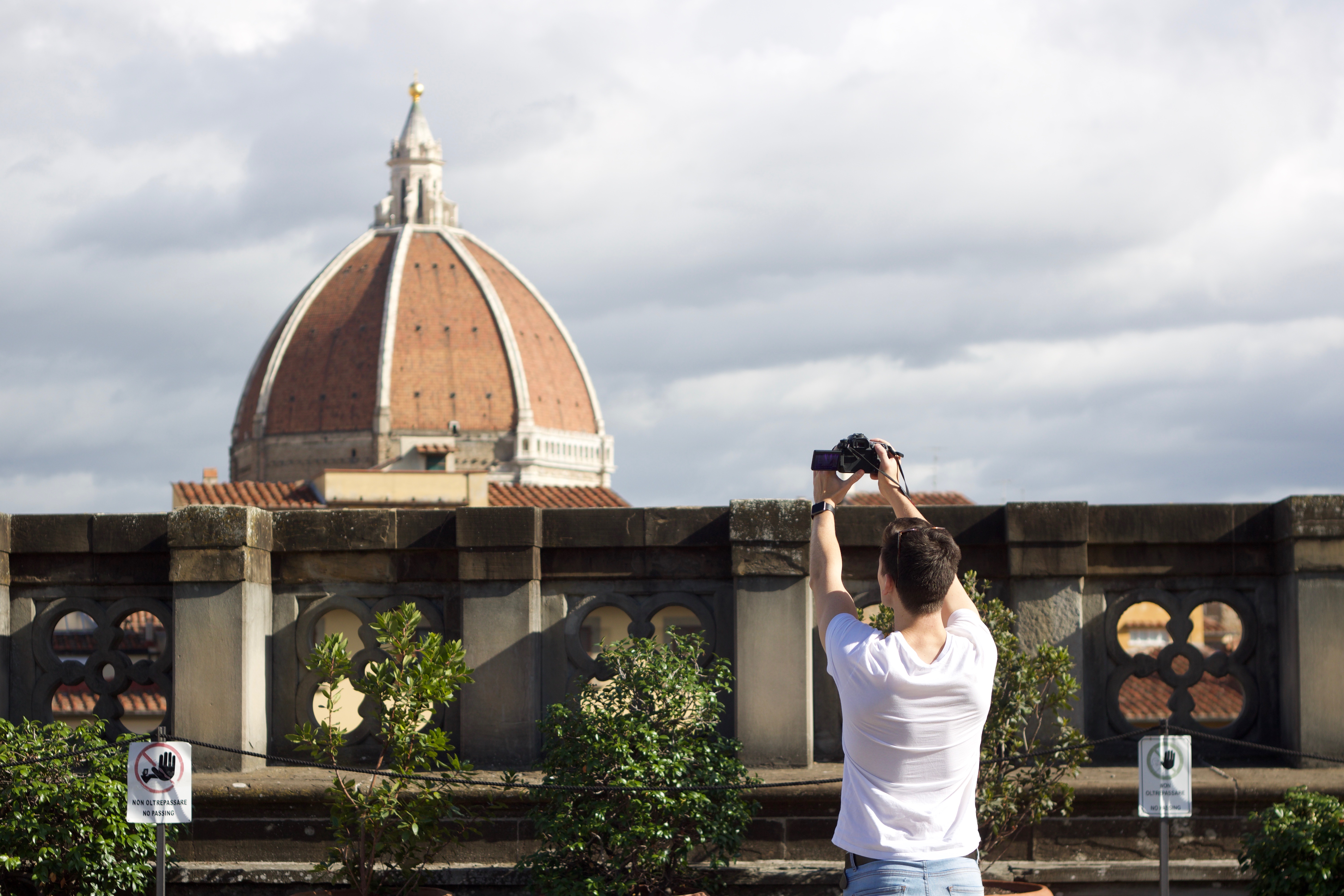 Getting the shot in Florence, Italy
